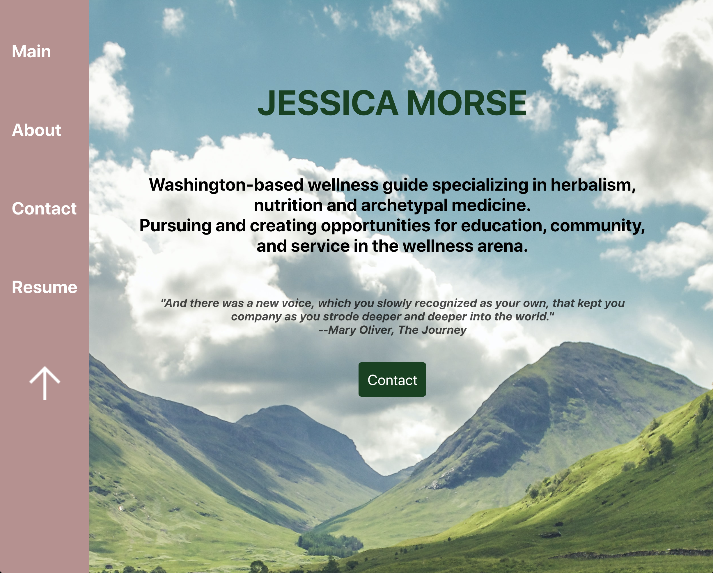 Personal landing page