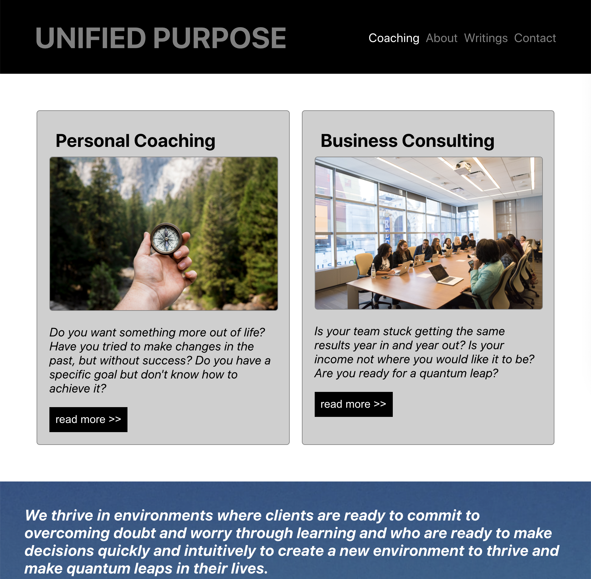 Unified Purpose Coaching